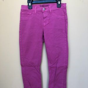 J Brand Mid Rise Skinny Leg Jean In Bright Fuchsia